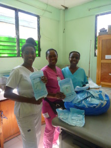 Ste. Therese hospital staff happy to receive the CVMC supplies (Hinche, Haiti). 